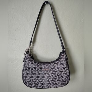 Minicci Hobo-style Patterned Canvas Logo Print Shoulder Bag